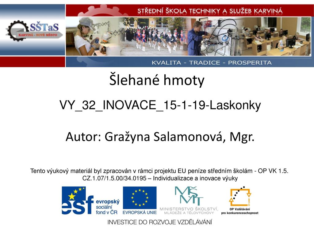 Vy Inovace Laskonky Ppt St Hnout